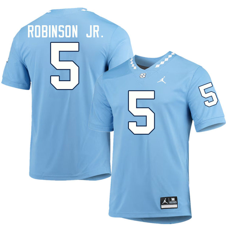 #5 Jason Robinson Jr. North Carolina Tar Heels College Football Jersey Stitched-Carolina Blue